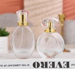 SGS Round Transparent Perfume Bottle 50ml 60ml Glass Cologne Bottles