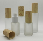 Refillable Skin Care 30ml Airless Pump Bottle Frosted Foundation Glass Bottle